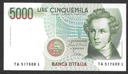 Italia - Banconota Non Circolata FDS UNC Da 5000 Lire "Bellini" P-111a - 1985 #19 - 5000 Liras
