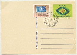 NU Genève - Vereinte Nationen Entier Postal 1977 Y&T N°EP1977-01+n°2 - Michel N°GZS1977-01+n°2 (o) - 40c Emblème Des NU - Lettres & Documents