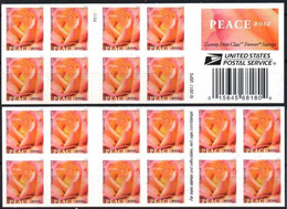 United States. USA 2018. Peace Rose.  Double Side Booklet Of 20.  MNH - Ungebraucht
