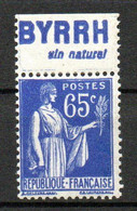Col25 France Bandes PUB Publicitaires  N° 365 Type II Neuf X MH  Cote : 4,50  € - Unused Stamps