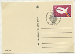 NU Genève - Vereinte Nationen Entier Postal 1985 Y&T N°EP1985-02 - Michel N°GZS1985-02 (o) - 70c Colombe De La Paix - Cartas & Documentos