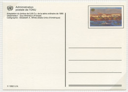 NU Genève - Vereinte Nationen Entier Postal 1992 Y&T N°EP1992-01 - Michel N°GZS1992-01 *** - 90c Palais Des Nations - Storia Postale