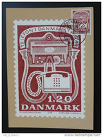 Telephone Slania WIPA 1981 Carte Maximum Maxi Card Danemark Denmark - Maximumkaarten