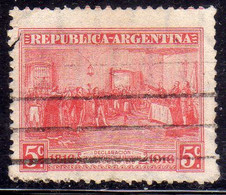ARGENTINA 1916 DECLARATION OF INDEPENDENCE DICHIARAZIONE D'INDIPENDENZA CENT. 5c USATO USED OBLITERE' - Usados