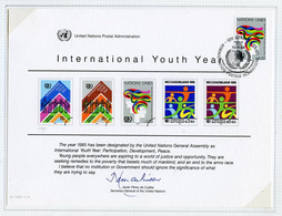 NU Genève - Vereinte Nationen CM 1984 Y&T N°126 - Michel N°126 - 1,20f Année De La Jeunesse - Maximum Cards