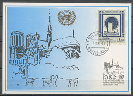 NU Genève - Vereinte Nationen CM 1991 Y&T N°215 - Michel N°215 - 1,60f Siège De L'ONU - Tarjetas – Máxima