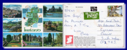 1987 Ireland Eire Postcard Multiview Posted To Wales Cinderella Discover Ireland - Covers & Documents