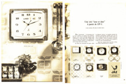 PUB PENDULES  " JOUR Et DATE " De " JAZ " 1974 - Alarm Clocks