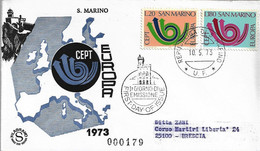 Fdc Filagrano 1973: EUROPA, Raccomandata - FDC