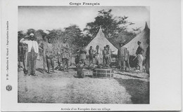 Gaston GIRAUD, Congo Français, Haut Oubangui, N°29 Arrivée D'un Européen Dans Un Village. - Französisch-Kongo - Sonstige