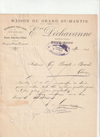 69-E.Dechavanne Marchand-Tailleur..Maison Du Grand-St-Martin...Thizy...(Rhône)..1903 - Vestiario & Tessile