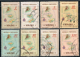 Macau, 1956, # 386/93, Used - Gebruikt