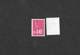 Roulette 1664b**  N° Rouge Luxe  2eme Tirage Papier NEUTRE Aux U.V. - Coil Stamps