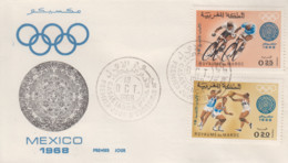 Enveloppe  FDC  1er  Jour   MAROC   Jeux  Olympiques  MEXICO   1968 - Verano 1968: México