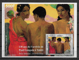 2021 Polynésie Française N° BF . Nf** MNH . 130 Ans De L'arrivée De Paul Gauguin à Tahiti. - Nuevos