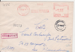 PLANT REPUBLICA RED MACHINE STAMPS AMOUNT 1,55 LEI BUCURESTI  ROMANIA 1966 - Frankeermachines (EMA)