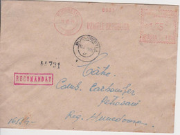 PLANT REPUBLICA RED MACHINE STAMPS AMOUNT 1,55 LEI BUCURESTI  ROMANIA 1965 - Franking Machines (EMA)