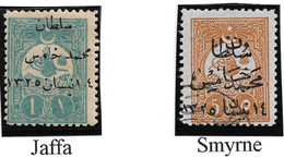 TURQUIE 1909 Surcharges De Jaffa N°4 Et Smyrne N°1 Overprint Aufdruck - Nuovi