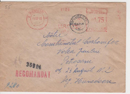 PLANT U.R.C.C RED MACHINE STAMPS AMOUNT 1,75 LEI TURDA ROMANIA 1965 - Franking Machines (EMA)