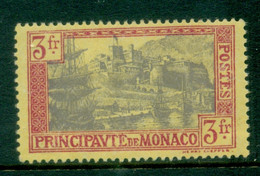 Monaco 1924-33 Pictorial, View Of Mountain 3f MLH - Unused Stamps