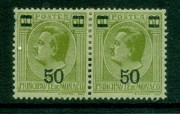 Monaco 1926-31 Surcharge 50c On 60c Pr MLH - Unused Stamps