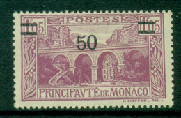 Monaco 1926-31 Surcharge 50c On 1.05f MLH - Unused Stamps