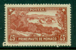 Monaco 1932-37 Pictorial, The Rock 45c MLH - Unused Stamps