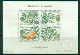 Monaco 1991 Four Seasons Precancel, Orange Tree MS FU - Usados