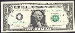 USA 1 Dollar 2017A L  - UNC # P- 544 < L12 - San Francisco CA > - Federal Reserve (1928-...)