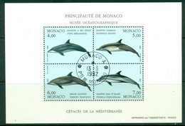 Monaco 1992 Oceanographic Museum, Dolphins MS FDI CTO - Usados
