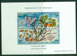 Monaco 1994 Four Seasons, Life Cycle Of An Apricot Tree MS CTO - Usados
