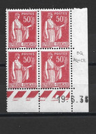 CD111 Coin Daté Type Paix  YT 283  - BQ+CE Tirage  Du 19-06-1936  Neuf ** - 1930-1939