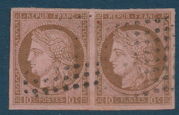 Colonies France Ceres TP N°18 10c Rose Paire Oblitéré Losange Gros Points De Guadeloupe.superbe - Ceres