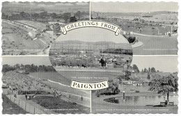 Greetings From Paignton Pier North Green Childrens Pool Boating Lake Goodrington Harbour - Unused C1950 - Lansdowne - Paignton