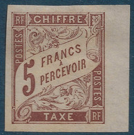 Colonies Générales France Taxe N°17 (  ) 5FR Marron TTB - Impuestos