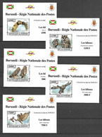 Burundi 2013 Birds - Owls - 5 IMPERFORATE MS MNH - 2010-2019: Nieuw/plakker