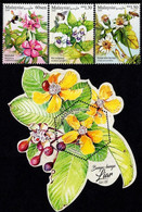 Malaysia 2020-3 Wild Flowers Set+M/S MNH Flower Insect Bee Unusual - Maleisië (1964-...)
