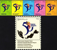 Malaysia 2020-4 Rukun Negara 50 Years Set+M/S MNH Flag Flower Hibiscus Unusual - Malaysia (1964-...)