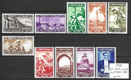 Turkey 1938 - Mi 1019 - 1028,Scott 789 - 798 MH - Neufs