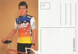 CARTE CYCLISME RIK MANNAERTS TEAM LOTTO 1988 - Cyclisme