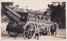 Photos De Particulier Nice  Groupe Militaires Du 157 E Régiment D'Artillerie A Pied  Avec Canon Réf 12754 - Oorlog, Militair