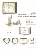 PUB   "JAZ DATOR " De " JAZ " 1968 - Wekkers