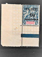 Tahiti Timbre Des Colonies Oceanie   10c Sur 15 Bleu Variete - Neufs