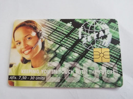 ARUBA CHIP  CARD   SETAR  KEEPING YOU IN TOUCH   CHIP 2    AFL 7,50   Fine Used Card  **6708** - Aruba