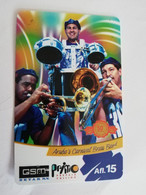 ARUBA PREPAID CARD  GSM PRIMO  SETAR CARNIVAL BRAS BAND   AFL 15,--    Fine Used Card  **6710** - Aruba