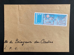 LETTRE VIGNETTE G1 à 003,20 Du 18 12 85 NANTES RP PL DE BRETAGNE 44000 - Storia Postale