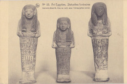 CPA EGYPTIAN ANCIENT RELICS, FUNERARY STATUETTES, MUSEUM - Musées