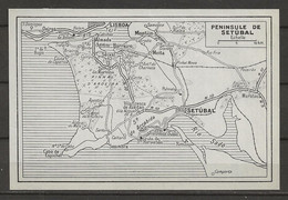 CARTE PLAN MAP 1953 PORTUGAL - PÉNINSULE DE SETUBAL - PENÍNSULA SETUBAL - Cartes Topographiques