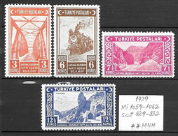 Turkey 1939- Mi 1059 - 1062 ,Scott 829 -832 MNH - Neufs