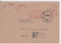 PLANT MASINIMPORT RED MACHINE STAMPS AMOUNT 1,55 LEI BUCURESTI ROMANIA 1961 - Frankeermachines (EMA)